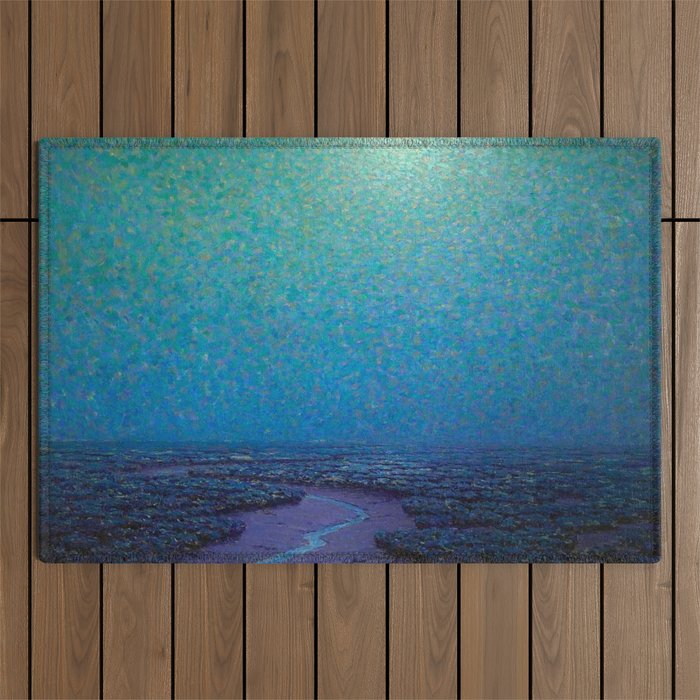 Granville Redmond Nocturnal Marsh Oil Painting American Art Outdoor Rug Gallery Image 1