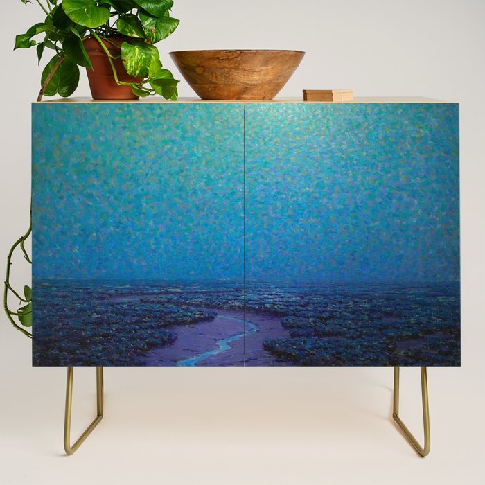 Granville Redmond Nocturnal Marsh Oil Painting American Art Credenza Gallery Image 1