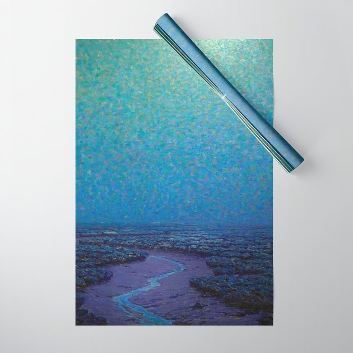 Granville Redmond Nocturnal Marsh Oil Painting American Art Wrapping Paper Gallery Image 1