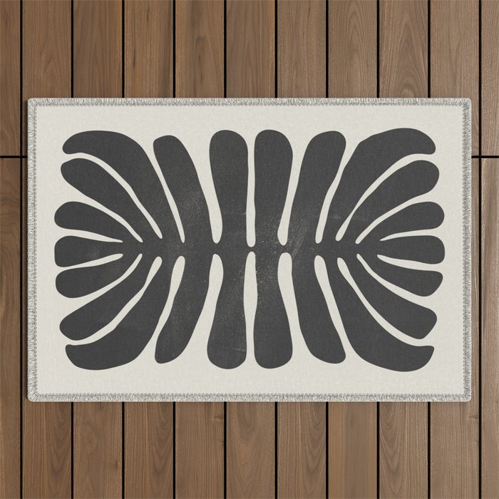 Sea Leaf: Noir Outdoor Rug Gallery Image 1