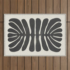 Sea Leaf: Noir Outdoor Rug Gallery Image 1