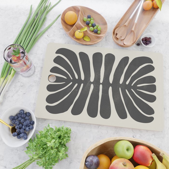Sea Leaf: Noir Cutting Board Gallery Image 2