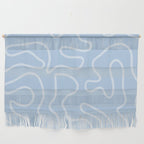 Light Blue Squiggle Maze Abstract Pastel Pattern  Wall Hanging Gallery Image 1