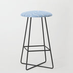 Light Blue Squiggle Maze Abstract Pastel Pattern  Stool Gallery Image 1