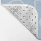 Light Blue Squiggle Maze Abstract Pastel Pattern  Bath Mat Gallery Image 2