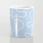 Light Blue Squiggle Maze Abstract Pastel Pattern  Coffee Mug Gallery Image 4