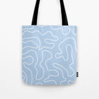 Light Blue Squiggle Maze Abstract Pastel Pattern  Tote Bag Gallery Image 1