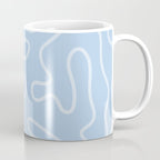 Light Blue Squiggle Maze Abstract Pastel Pattern  Coffee Mug Gallery Image 1