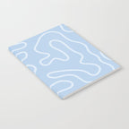 Light Blue Squiggle Maze Abstract Pastel Pattern  Notebook Gallery Image 2