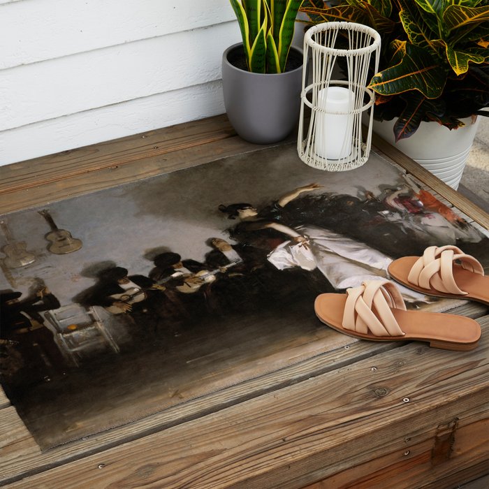John Singer Sargent - El Jaleo Outdoor Rug Gallery Image 2