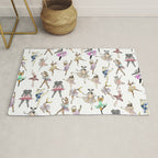 Animal Square Dance Hipster Ballerinas Rug Gallery Image 1