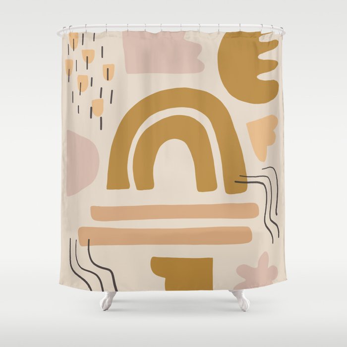 sun pattern Shower Curtain Gallery Image 1