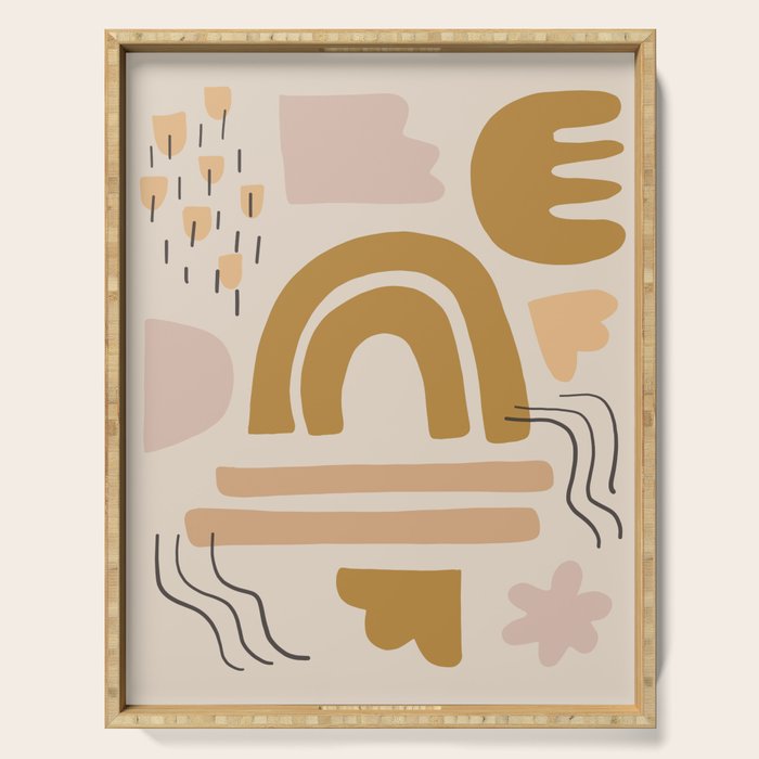 sun pattern Serving Tray Gallery Image 1