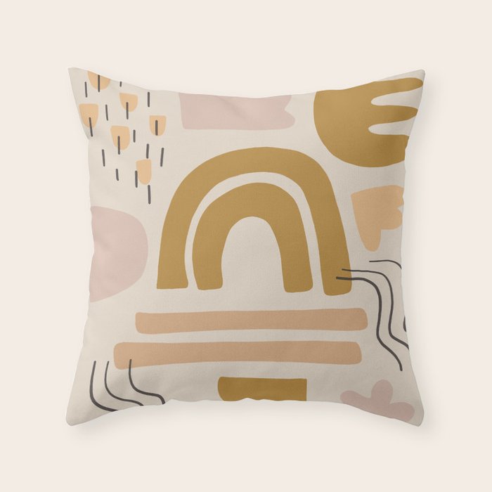 sun pattern Throw Pillow Gallery Image 6