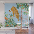 Leopard and Orange Trees Wall Mural Gallery Image 1