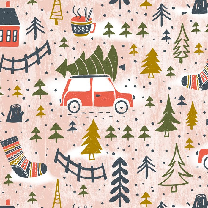 Home For The Holidays Blush Pink Christmas Coffee Mug Gallery Image 2