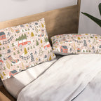 Home For The Holidays Blush Pink Christmas Pillow Sham Gallery Image 2
