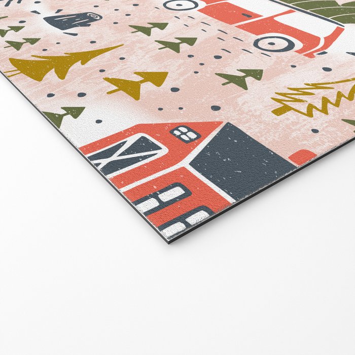 Home For The Holidays Blush Pink Christmas Welcome Mat Gallery Image 2