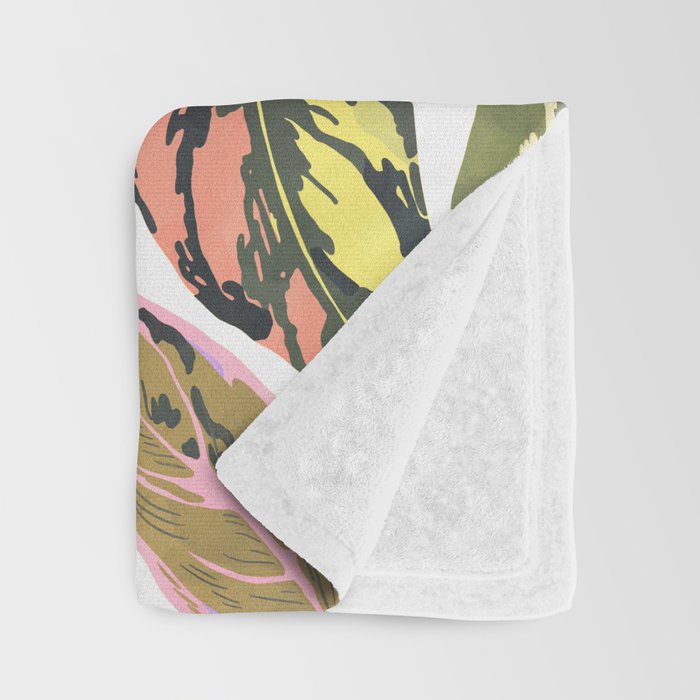 Wild jungle botanical leaves 63 Throw Blanket Gallery Image 3
