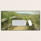 path to the beach - coastal nature photograph Desk Mat Gallery Image 1