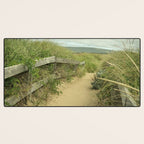 path to the beach - coastal nature photograph Desk Mat Gallery Image 3