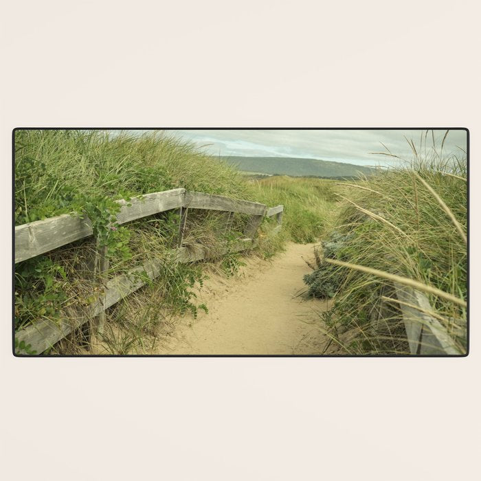 path to the beach - coastal nature photograph Desk Mat Gallery Image 3
