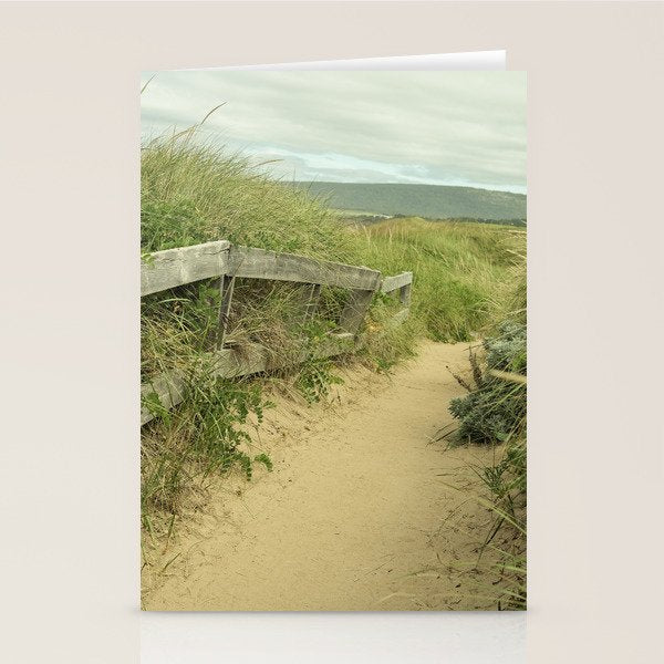 path to the beach - coastal nature photograph Stationery Card Gallery Image 2