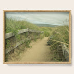 path to the beach - coastal nature photograph Serving Tray Gallery Image 1