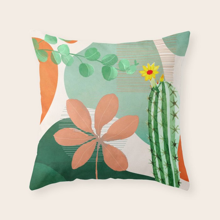 Cactus Garden 2 Throw Pillow Gallery Image 6
