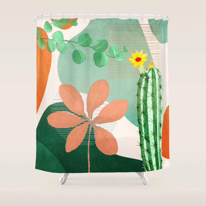 Cactus Garden 2 Shower Curtain Gallery Image 1