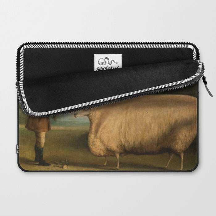 Comically large sheep - Vintage Dutch painting Laptop Sleeve Gallery Image 2