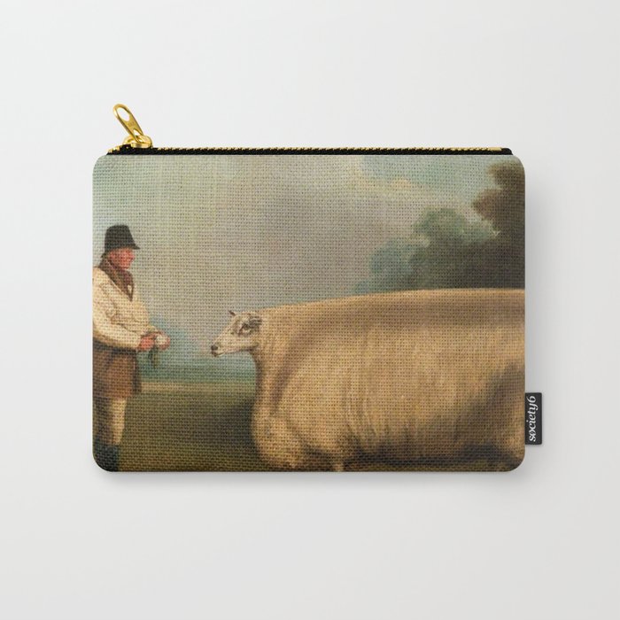 Comically large sheep - Vintage Dutch painting Carry All Pouch Gallery Image 1