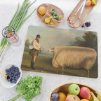 Comically large sheep - Vintage Dutch painting Cutting Board Gallery Image 2