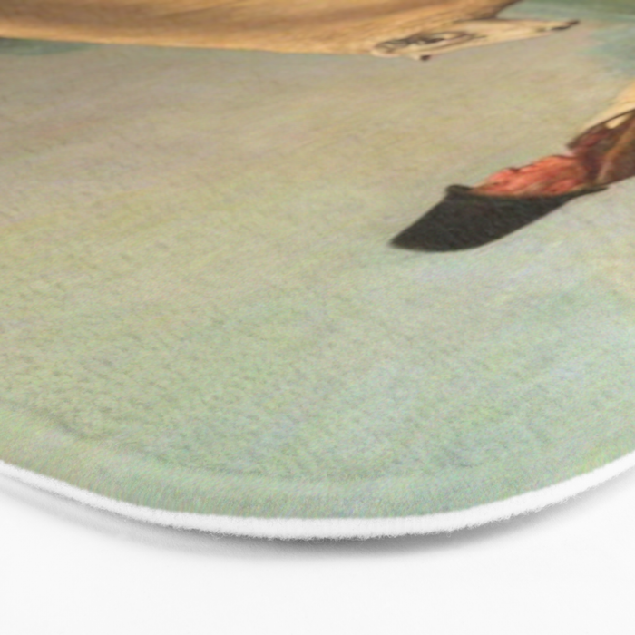 Comically large sheep - Vintage Dutch painting Bath Mat Gallery Image 3