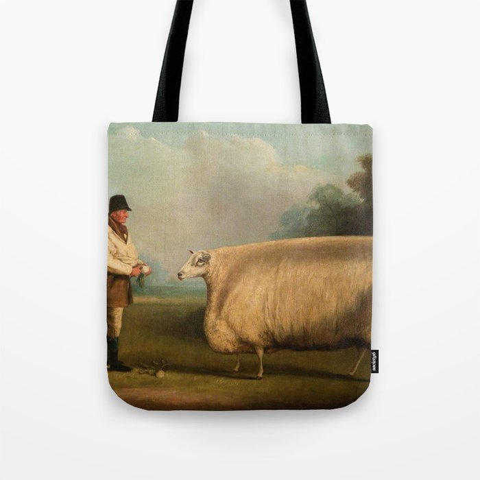 Comically large sheep - Vintage Dutch painting Tote Bag Gallery Image 1