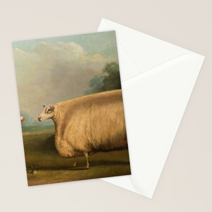 Comically large sheep - Vintage Dutch painting Stationery Card Gallery Image 2