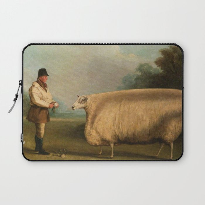 Comically large sheep - Vintage Dutch painting Laptop Sleeve Gallery Image 1