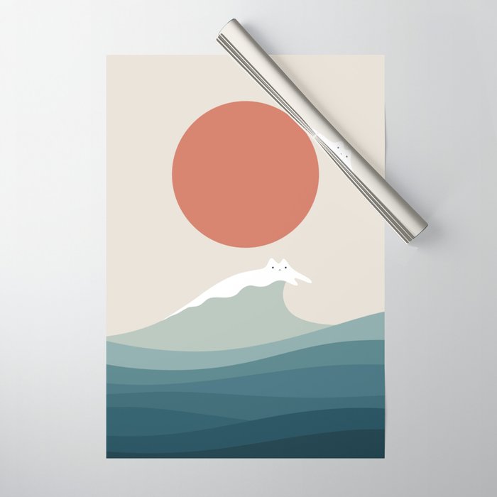 Cat Landscape 157 Wrapping Paper Gallery Image 1