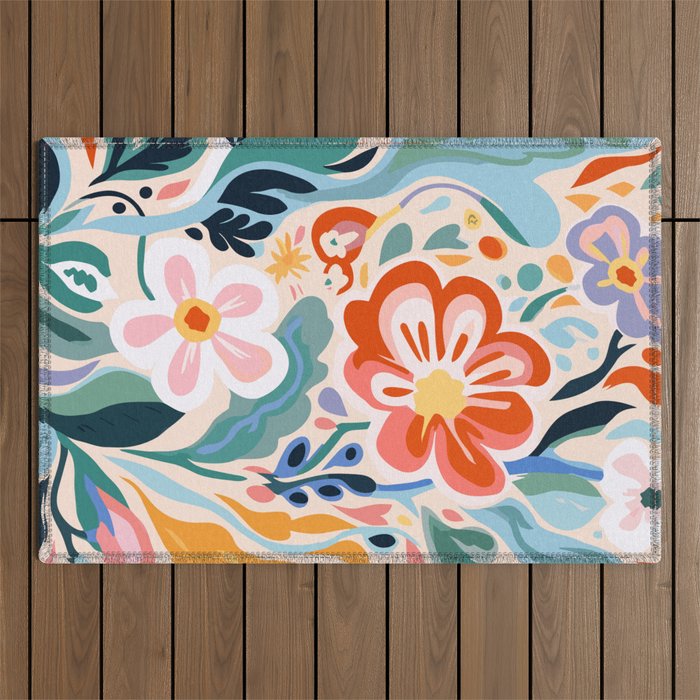 Los Angeles Flower Market Outdoor Rug Gallery Image 1