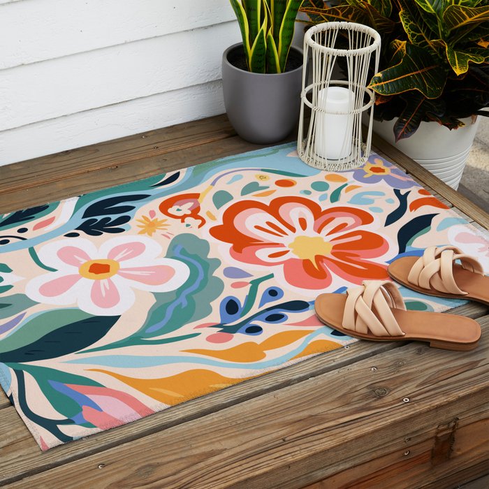 Los Angeles Flower Market Outdoor Rug Gallery Image 2