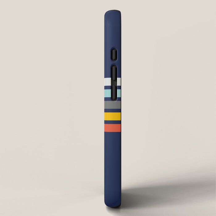 Abstract Minimal Retro Stripes 70s Style - Takakage iPhone Case Gallery Image 2