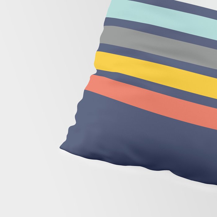 Abstract Minimal Retro Stripes 70s Style - Takakage Pillow Sham Gallery Image 4