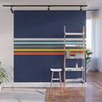 Abstract Minimal Retro Stripes 70s Style - Takakage Wall Mural Gallery Image 1