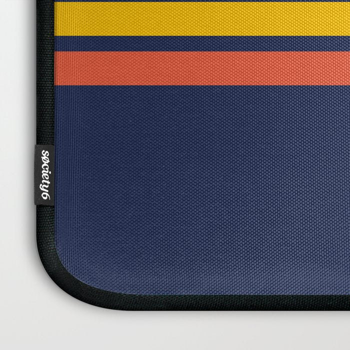 Abstract Minimal Retro Stripes 70s Style - Takakage Laptop Sleeve Gallery Image 3
