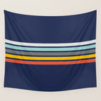 Abstract Minimal Retro Stripes 70s Style - Takakage Wall Tapestry Gallery Image 4