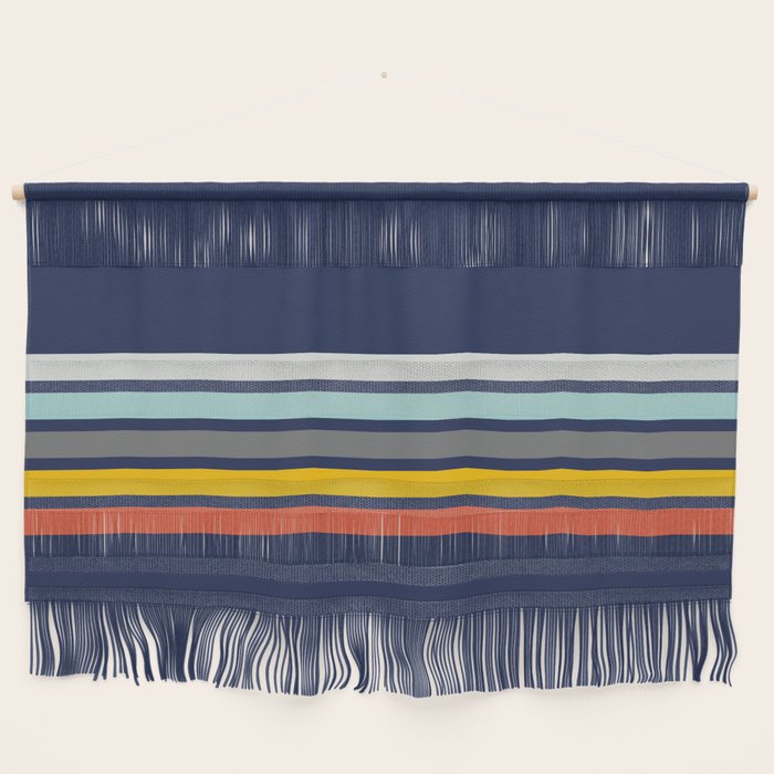 Abstract Minimal Retro Stripes 70s Style - Takakage Wall Hanging Gallery Image 1
