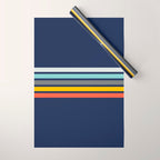Abstract Minimal Retro Stripes 70s Style - Takakage Wrapping Paper Gallery Image 1