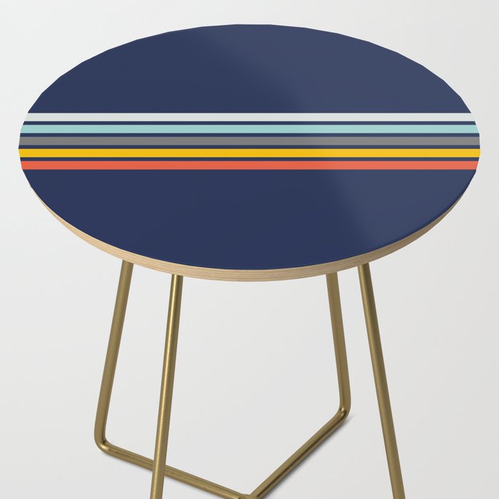 Abstract Minimal Retro Stripes 70s Style - Takakage Side Table Gallery Image 2