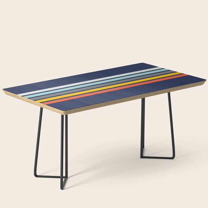 Abstract Minimal Retro Stripes 70s Style - Takakage Coffee Table Gallery Image 1