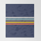 Abstract Minimal Retro Stripes 70s Style - Takakage Throw Blanket Gallery Image 2